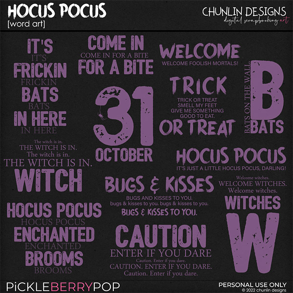 Hocus Pocus - word art 