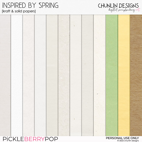 Inspired by Spring  - kraft & solid papers