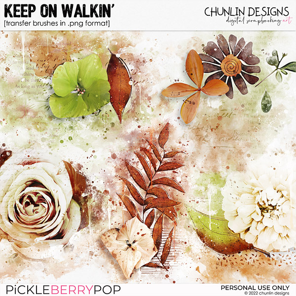 Keep on walkin' - transfer brushes in .png format