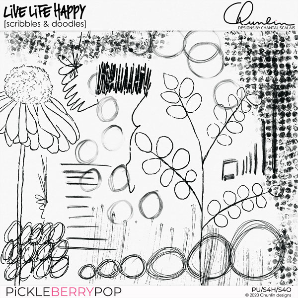 Live life happy - scribbles & doodles