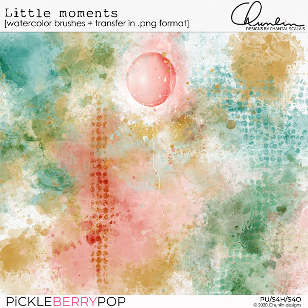 Little moments - watercolor brushes & transfer