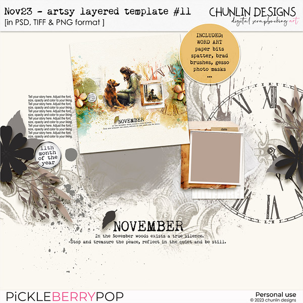 Nov23 - Artsy layered template #11