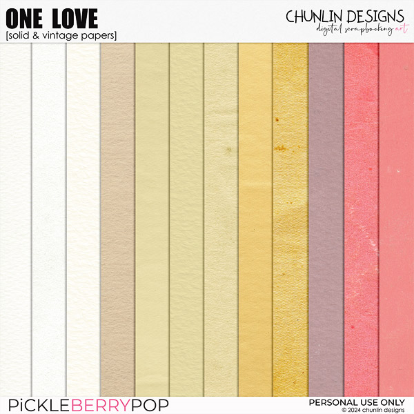 One love - solid & vintage papers