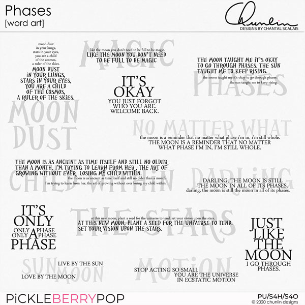 Phases - word art