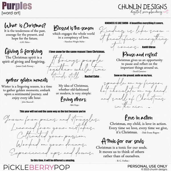 Purples - word art