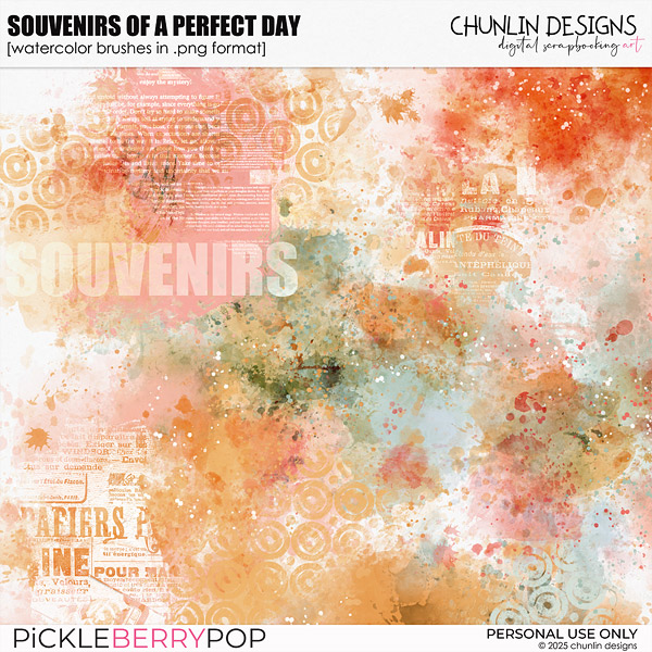 Souvenirs Of A Perfect Day - watercolor brushes in .png format