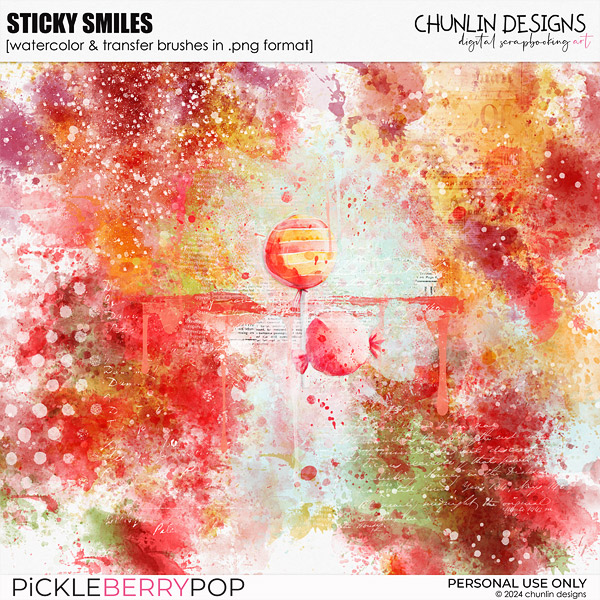 Sticky smiles - watercolor brushes