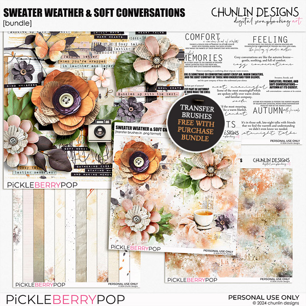 Sweater weather & soft conversations - bundle + FWP Transfer brushes