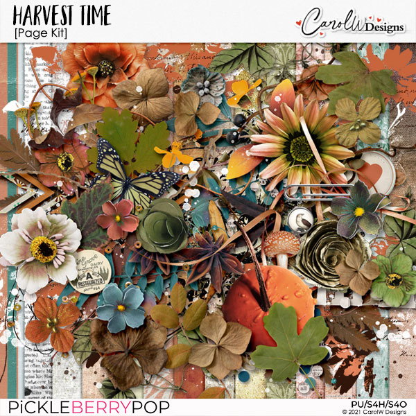 Harvest Time-Page Kit by CarolW Designs