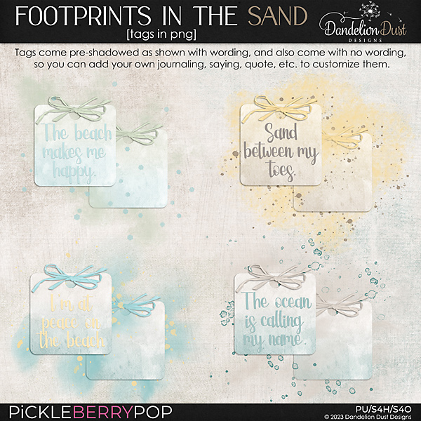 Footprints In The Sand: Tags