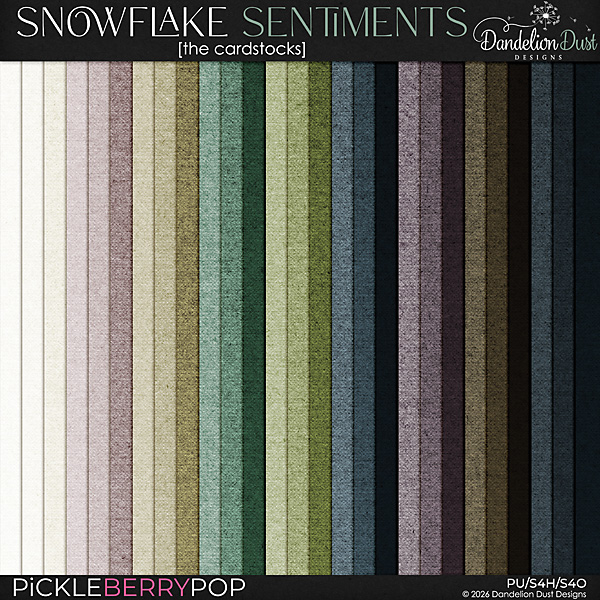 Snowflake Sentiments: Cardstocks