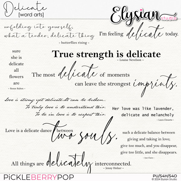 Delicate : Word Art