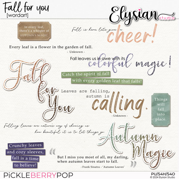 Fall For You : Wordart