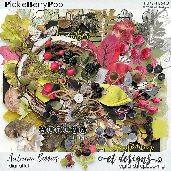 Autumn Berries kit & Alpha