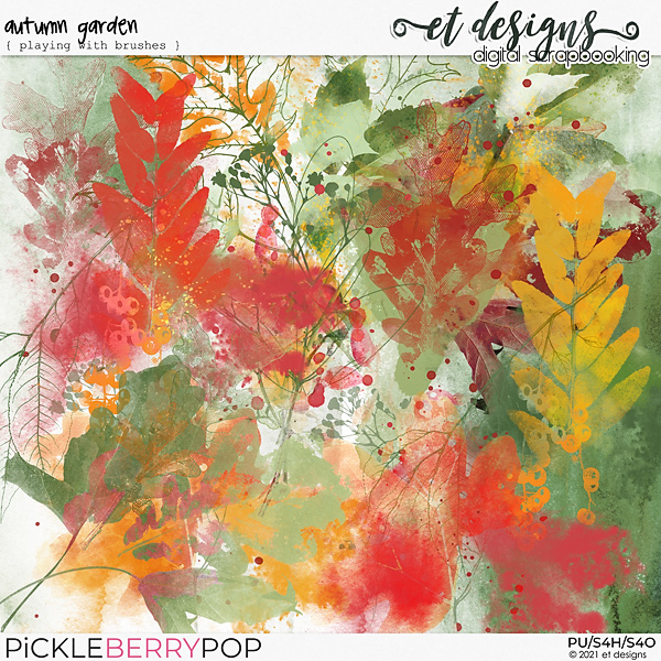 Autumn Garden Playing with Brushes by et designs