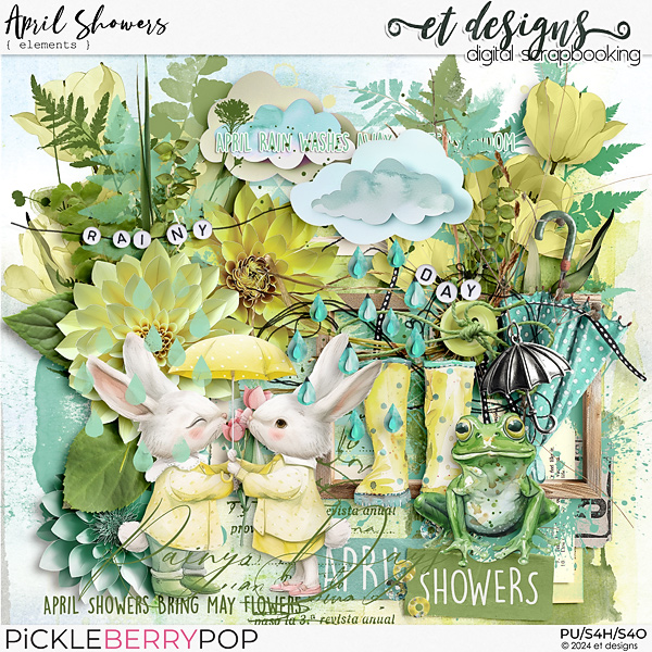 April Showers Elements by et designs