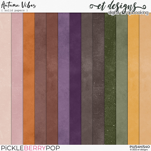 Autumn Vibes Solid Papers by et designs