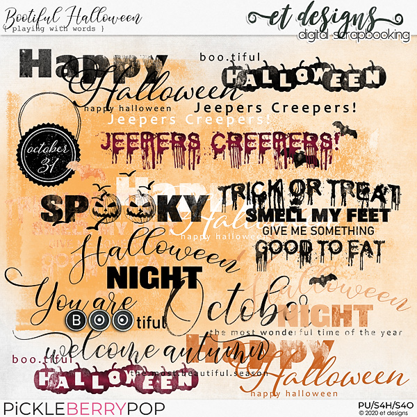 Bootiful Halloween Playing with Words