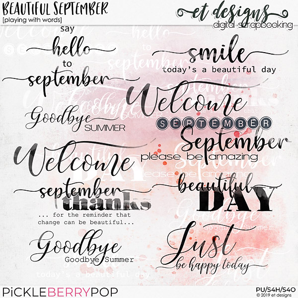 Beautiful September Playing with Words
