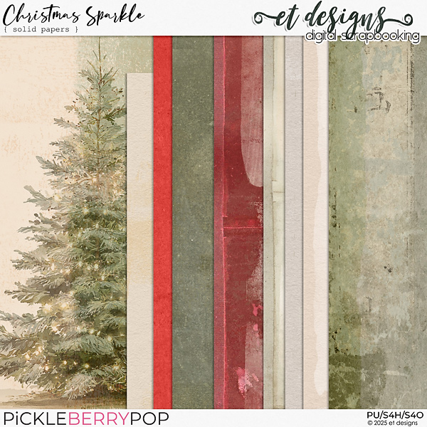 Christmas Sparkle Solid Papers by et designs