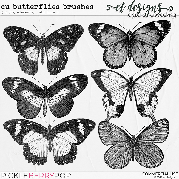 CU Butterflies Brushes by et designs