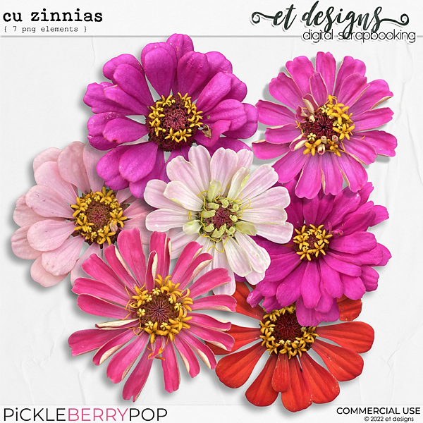 CU Zinnias by et designs