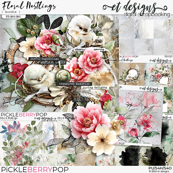 Floral Nestlings Bundle by et designs