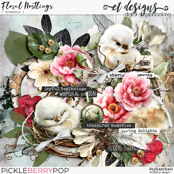 Floral Nestlings Elements by et designs