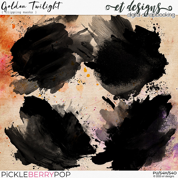 Golden Twilight Clipping Masks by et designs