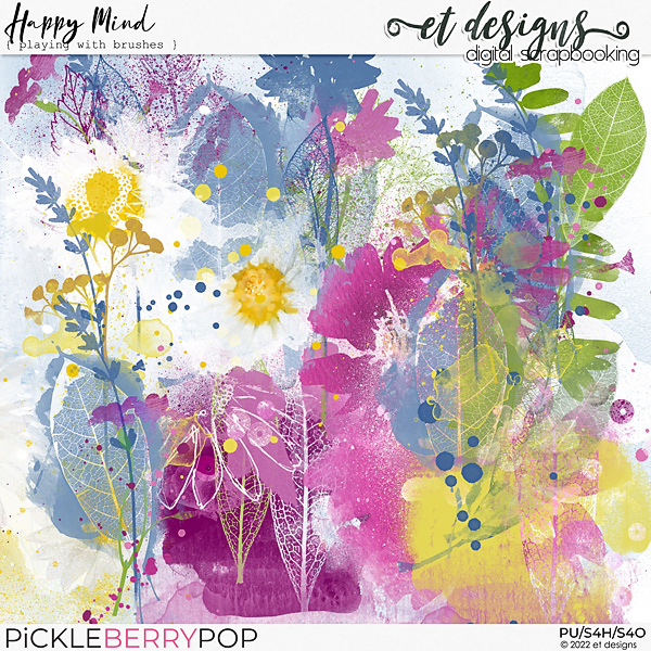 Happy Mind Playing with Brushes by et designs