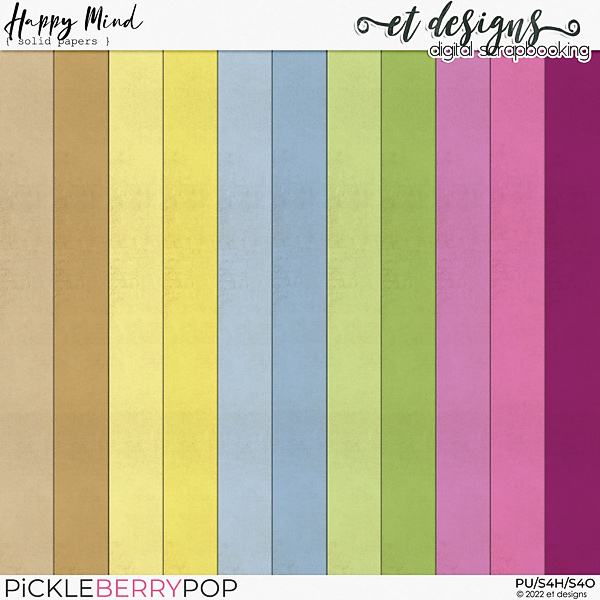 Happy Mind Solid Papers by et designs