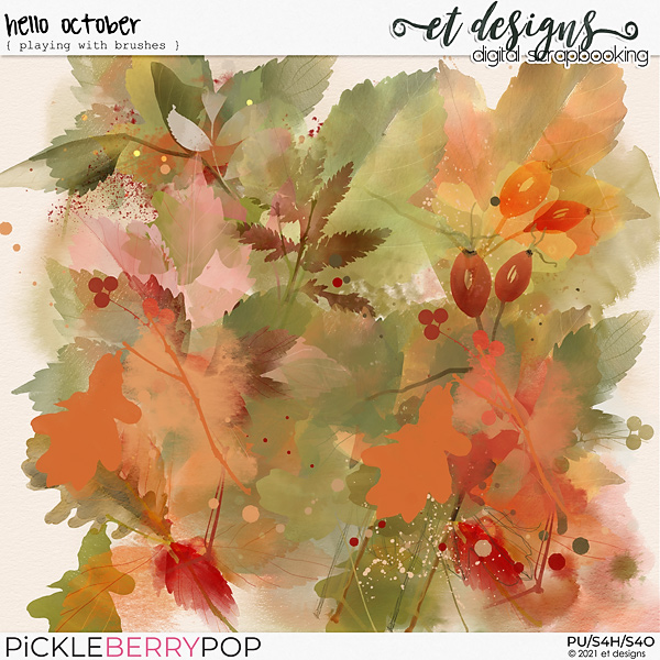 Hello October Playing with Brushes by et designs