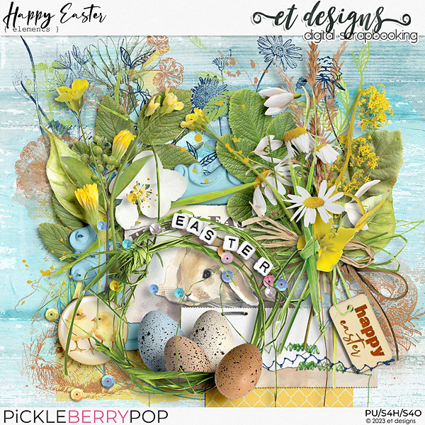 Happy Easter Elements by et designs