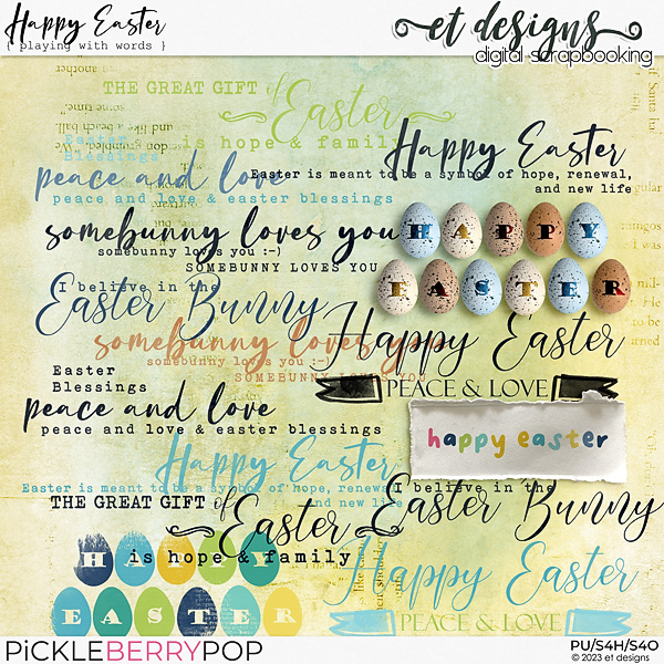 Happy Easter Playing with Words by et designs