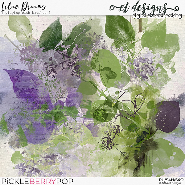 Lilac Dreams Playing with Brushes by et designs