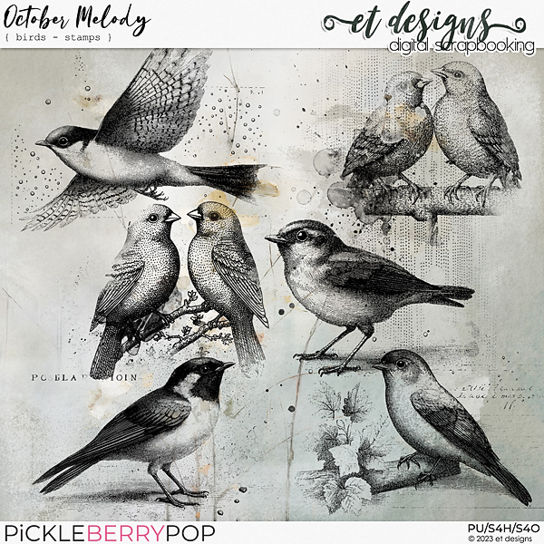 October Melody Birds - Stamps by et designs