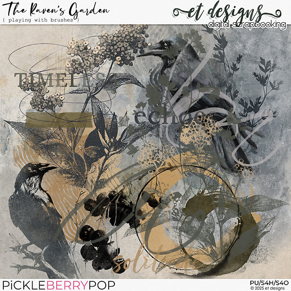 The Raven's Garden Playing with Brushes by et designs