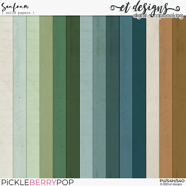 Seafoam Solid Papers by et designs