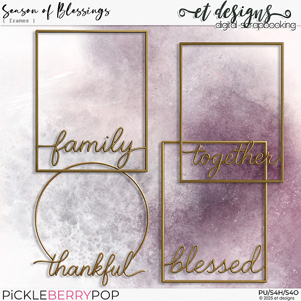 Season of Blessings Frames by et designs