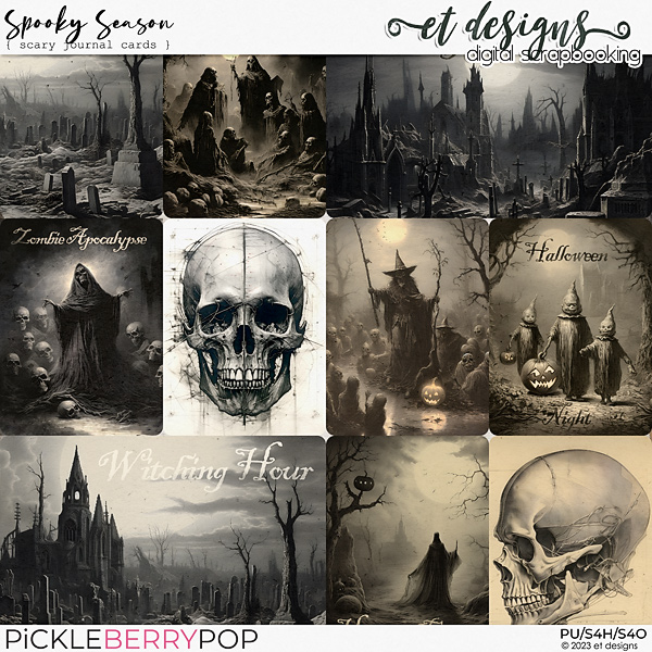 Spooky Season Journaling Cards by et designs