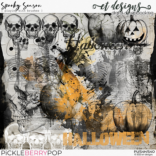 Spooky Season Playing with Brushes by et designs