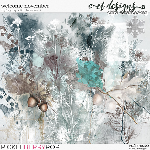 Welcome November Playing with Brushes