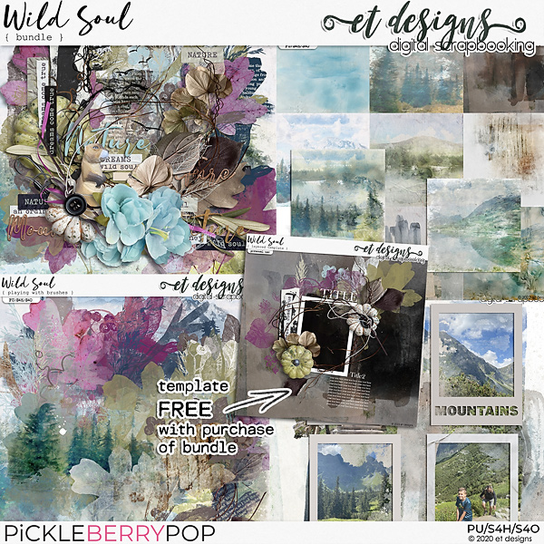 Wild Soul Bundle plus FREE Template by et designs