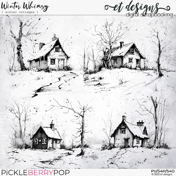 Winter Whimsy Winter Cottages by et designs