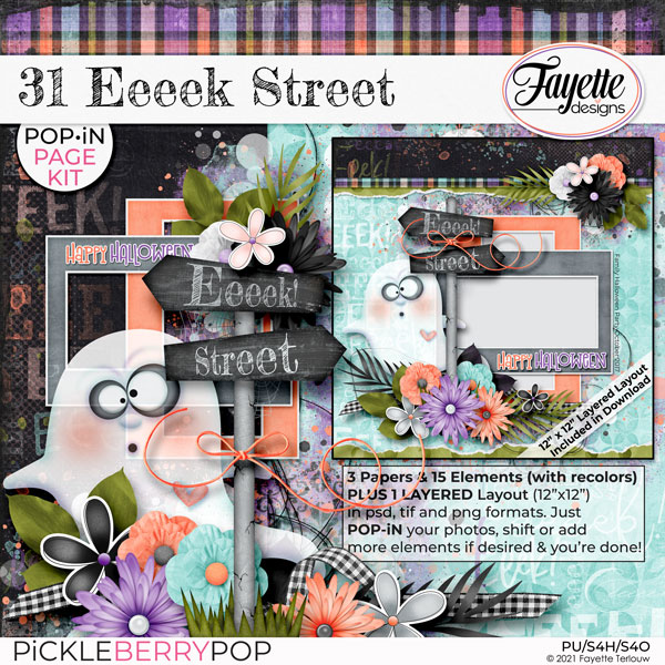 31 Eeeek Street POP•iN PAGE KiT by Fayette Designs