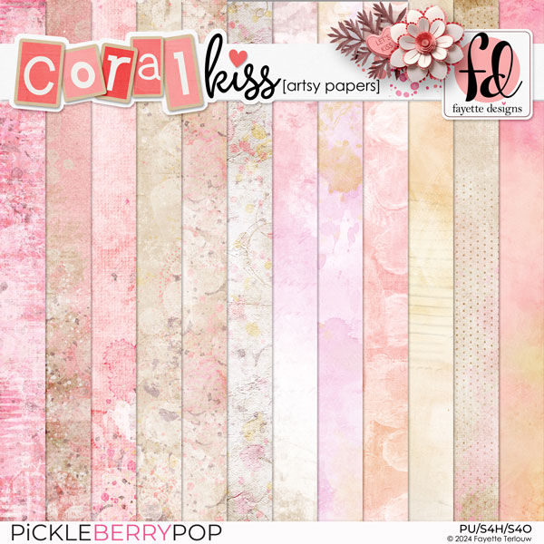 Coral Kiss: Artsy Papers