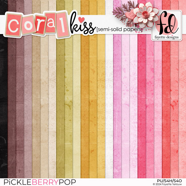 Coral Kiss: Semi-Solid Papers