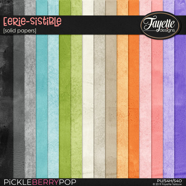 Eerie-sistible: A Berry Mixers Solid Papers Pack by Fayette Designs