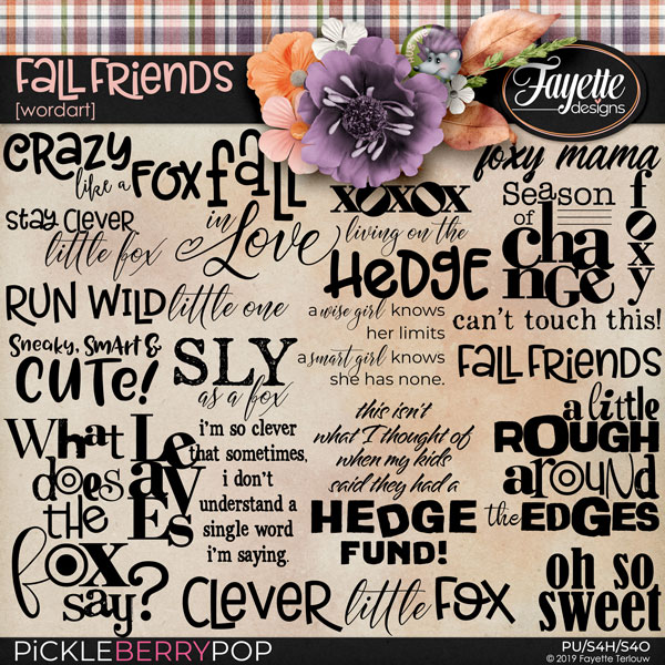 Fall Friends: WordArt 