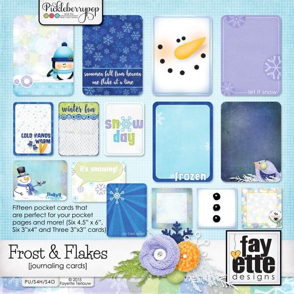 Frost & Flakes Journaling Cards